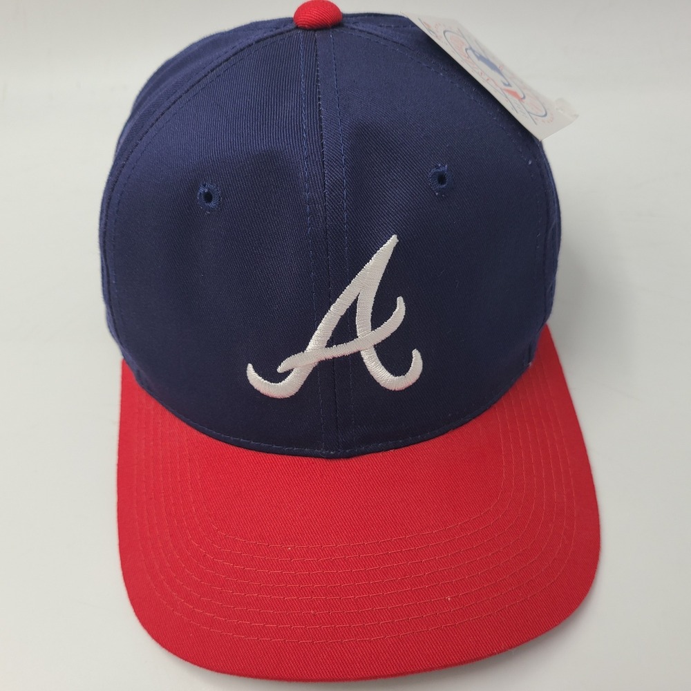 Vintage‎ Atlanta Braves Hat Snapback Outdoor Cap Blue Red MLB Baseball YoungAn